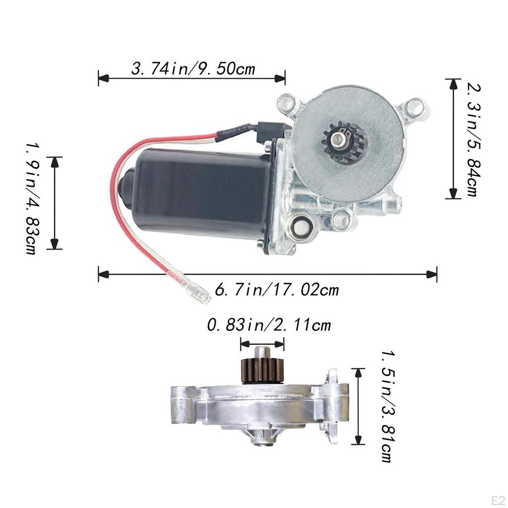 Awning Motor 266149 Manual Retraction 12V 75RPM Replacement for Power Accessories Lightweight