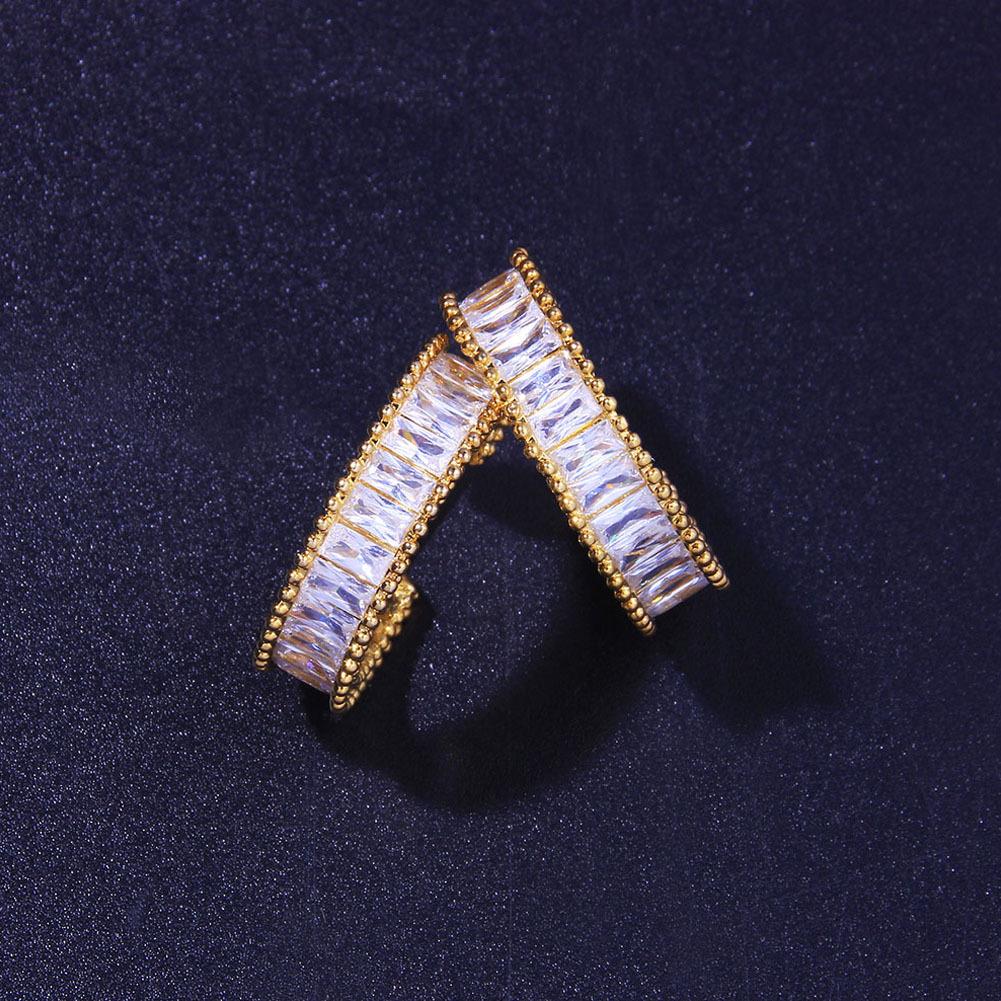 

Модные серьги с полным сверлением, европейские и американские серьги с трансграничным узором золотистый