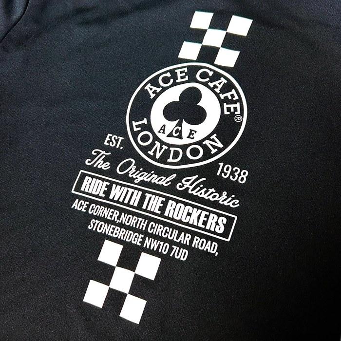 ACE CAFE DRY Hoodie Historic Circle BK/L Black