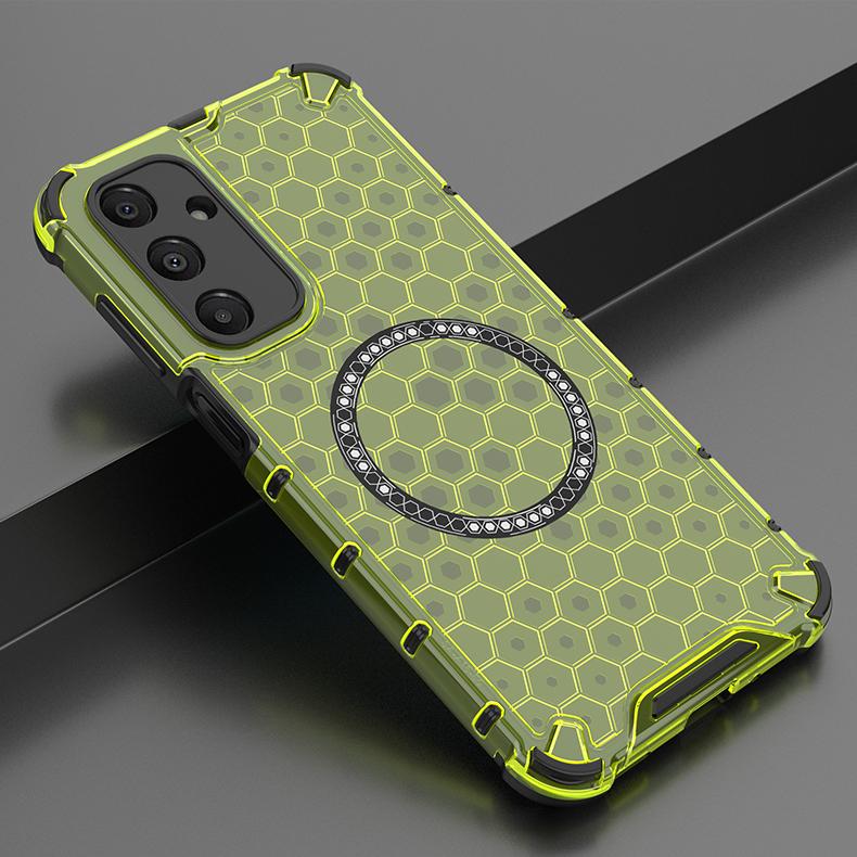 

Магнитный чехол Magsafe Full Cover для Samsung A16 A26 A36 A56 A55 A35 M35 5G, ударопрочный прозрачный защитный силиконовый чехол из ТПУ Samsung A56 зелёный