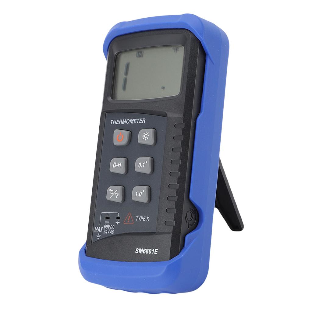 Digital Temperature Meter LCD Display Thermocouple Temperature Tester for Liquid Steam Gas Solid Medium Fits 4 Probes
