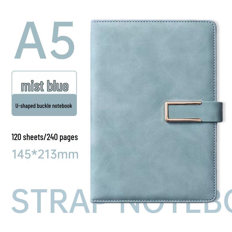 Elegant A5 U-Shaped Buckle Notebook Gift Set - Customizable for Business Meetings