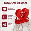 Napkin Box Valentine Day Tissue Box Love Wood Knot Wooden Ornament Love Wood Tissue Box Red Heart of Baryada Valentine