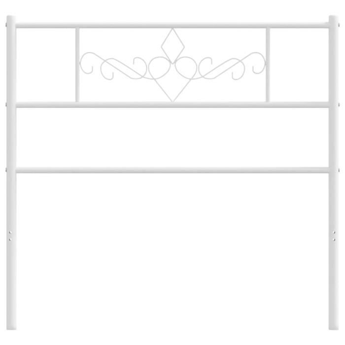 VidaXL White Metal Headboard 75 Cm 355342