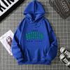 Fall Winter Oversized Women's Fleece Hoodie Sweatshirt with Hood Hot Sale Brooklyn Printed Couple Matching Sports Shirt