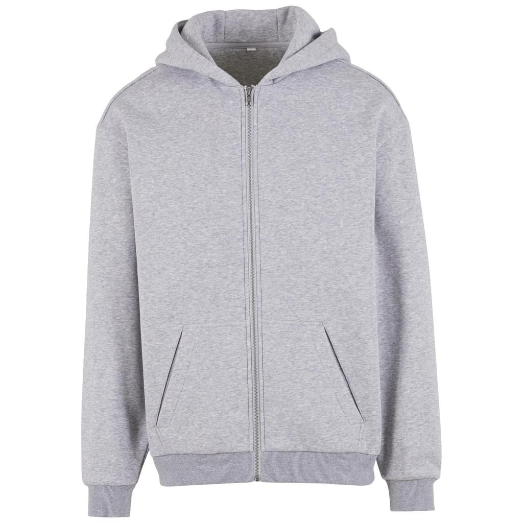 Build Your Brand Mens Loose Full Zip Hoodie