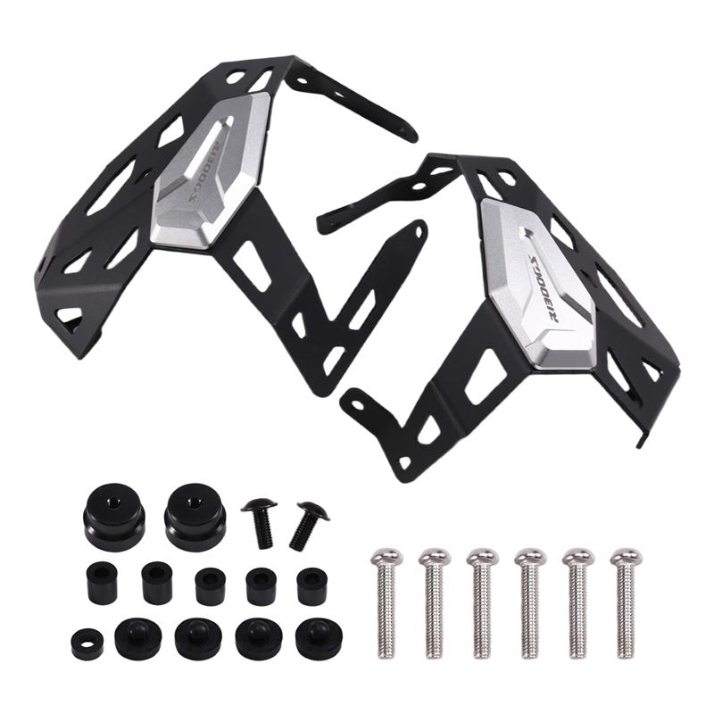 Powerful Motorcycle Cylinder Head Guards Cylinder Head Guards For BMW R1300GS Engine Protection For BMW R1300GS Black+Silver Black  Silver