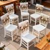 2/4/6pcs/set 45x55cm Christmas Bow Chair Cover Table Decoration Dining Seat Chair Covers Dining Room Bar Party Banquate
