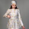 Cross-border European and American summer new temperament floral dress waist including suspenders fairy hip skirt women's clothing
