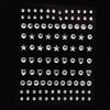 1 stuks wegwerp tattoo stickers gezicht sieraden kleur kristal diamant DIY ogen gezicht lichaam waterdichte make-up decoraties steentjes