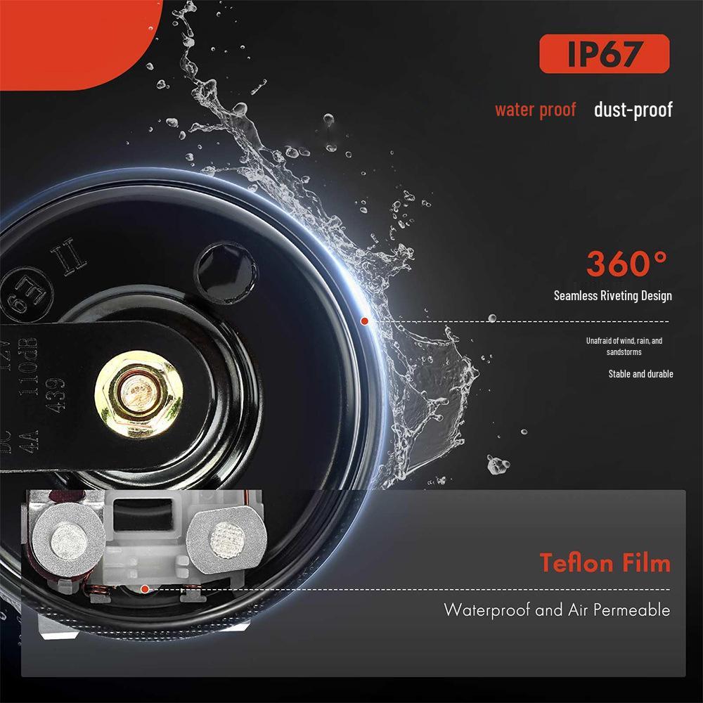 12V High-Power Universal Disc Horn for Cars & Motorcycles