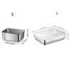 Stainless Steel Food Storage Container Rectangle Dish with Cover Noodles Fruit Tray Lunch Box Thick Refrigerator Organizer Plate