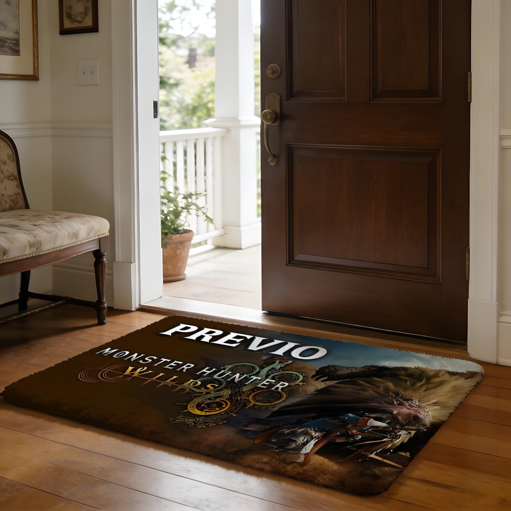 GAME Monster Wilds Series For Film Anime Floor Mat Soft Flannel Absorbent Mat Non-Slip Rug Home Bedroom Bathroom