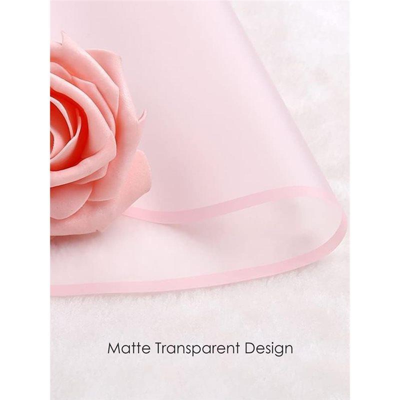 A25F-40 Sheets Flower Paper Matte Floral Paper Waterproof Bouquet Wrapping Paper With Border Supplies Packaging Paper B