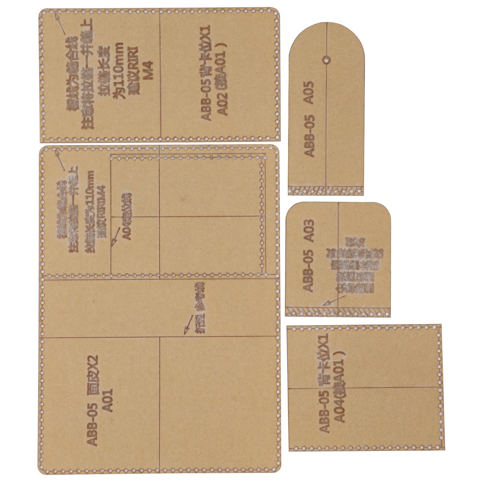 

5 шт. акриловый шаблон кошелька прозрачный DIY ручная работа кожа ремесло для кошелька для монет