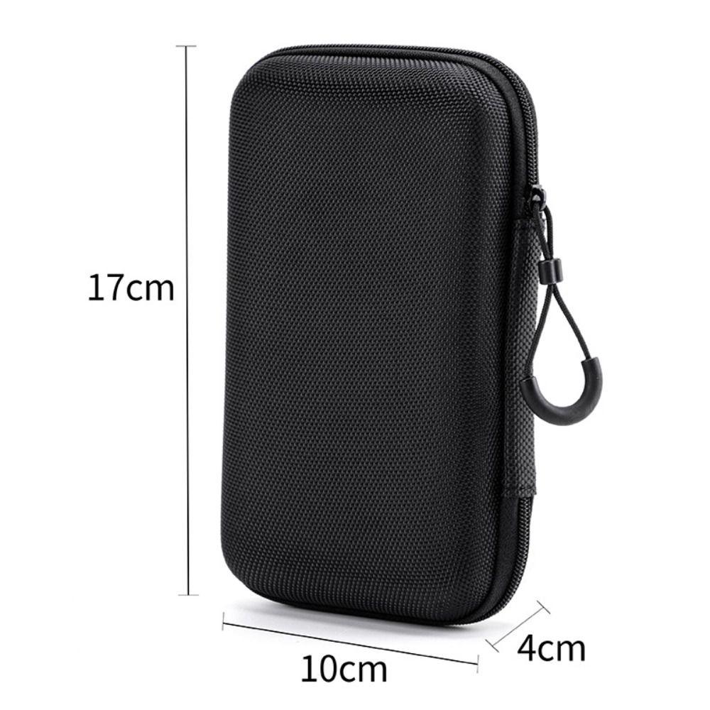 Small Bag New Hard Shell EVA Storage Box Black Mini Zipper Earphone Case Portable Protective Storage Case Digital Accessories
