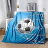 1pc Football Printing Lightweight Flannel Blanket, Comfortable and Warm Blanket, for Camping Sofa Bed and Couch Office, In All Seasons