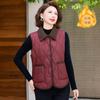 New Medium and Old Silk Cotton Vest Sleeveless Large Size Loose Cardigan Solid Color Light Top Coat Women