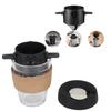 Reusable Drip Coffee Tea Holders Funnel Dripper Portable Stainless Steel Coffee FilterBlack