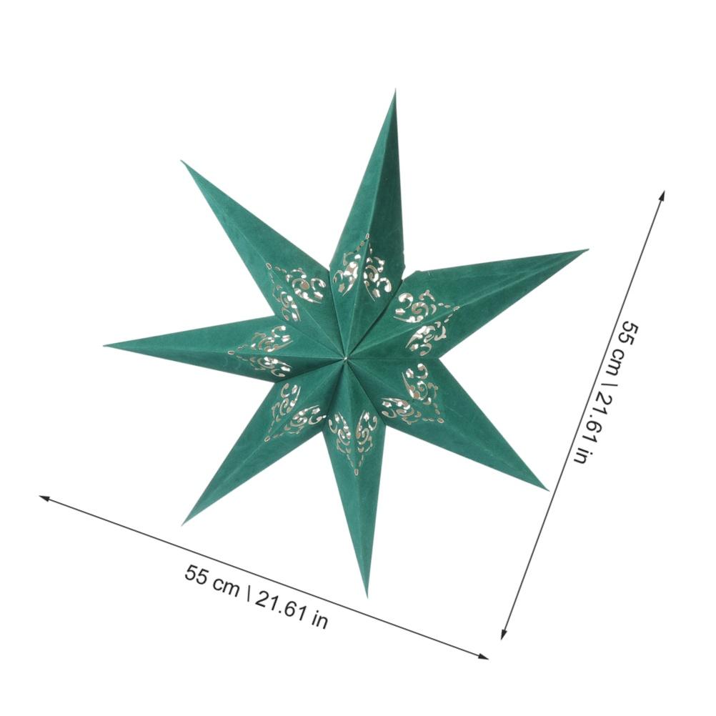 2Pcs Star Paper Lampshade for Holiday Events - Hanging Christmas Lantern, Elegant Ceiling Decoration, Suitable for Wedding Bar