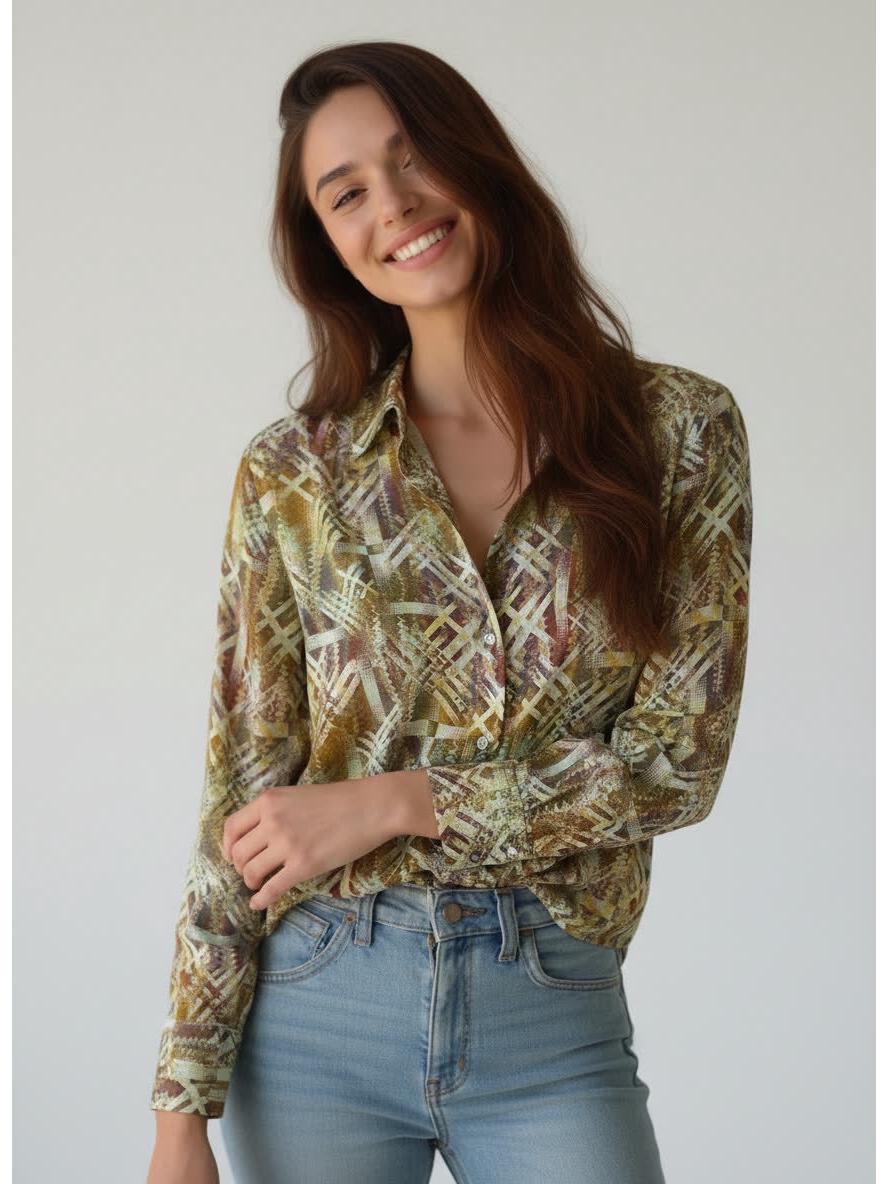2026 French Style Women s Spring/Summer Shirt with Unique Design M