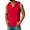 Chaleco con capucha sin mangas y cremallera para hombre, Camiseta sin mangas informal deportiva con capucha