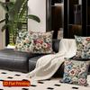 2D Vintage Embroidered Floral Throw Pillow Covers Pattern Cushion Cover Suitable For Sofa Bedroom Car Pillow Cover