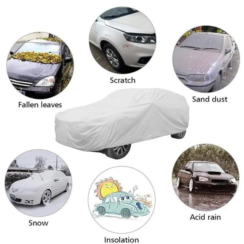 Outdoor Vollgaragen Autoabdeckung Sonnenschutz Regen Eis Schnee Wasserdicht Staubdicht Schattenspender UV-beständig Schutz Schutz Auto Abdeckung