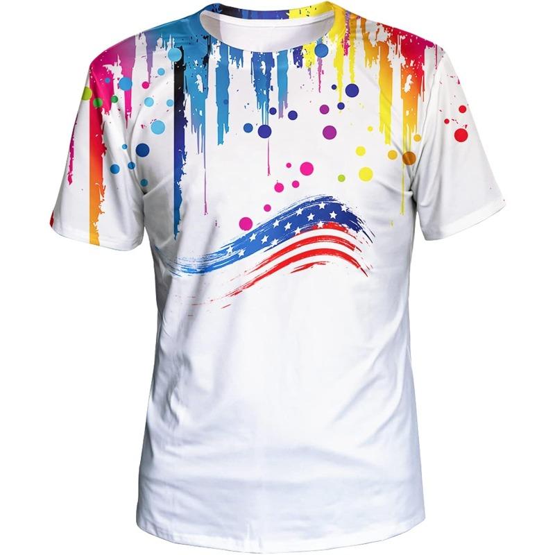 Men's Summer T-Shirt 3D Summer Style Beach Coconut Trees Polyester Quick Dry Breathable Short Sleeve Casual Wear