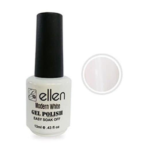 

ellen gel polish BM 004 modern white nail art