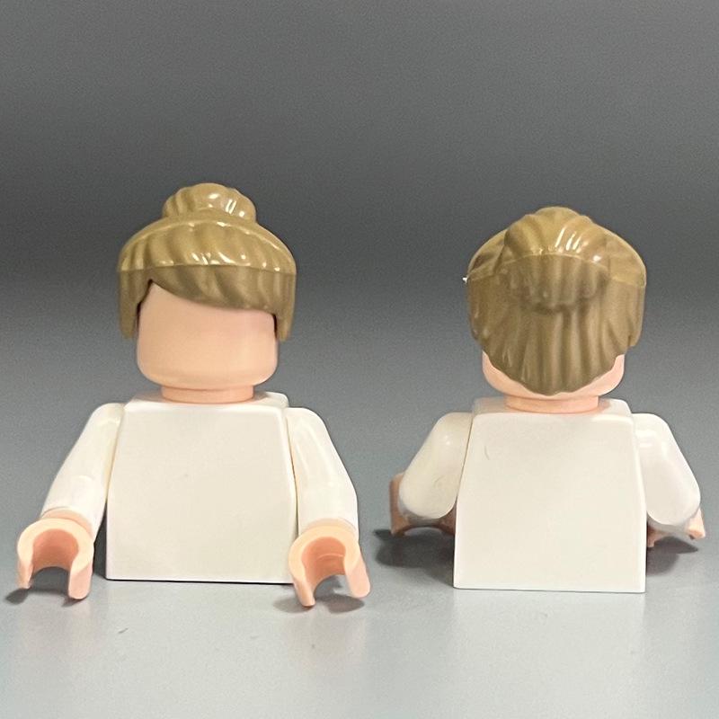 Cross-Border Compatible Girls' Lego Hair Building Blocks - Small Parts & DIY Accessories
