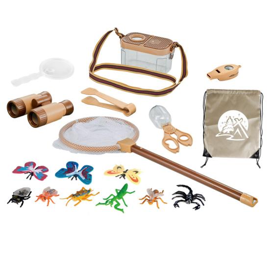 

Детский набор для исследования природы, набор для приключений, мини-бинокль, детский компас, свисток, увеличительное стекло