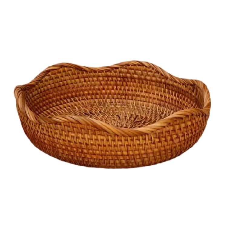 Bread Holder Ventilated Design Multipurpose Storage Basket Natural Fiber For Kitchen Dining Room