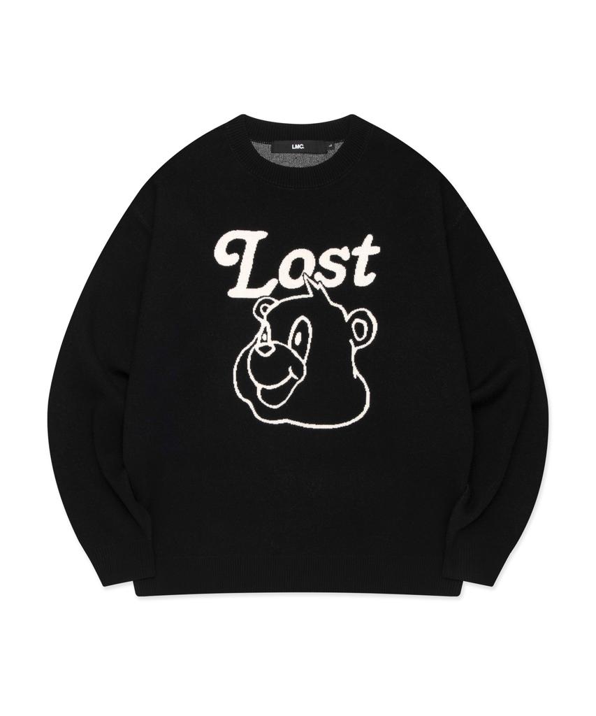 LMC Bear Face Knit Sweater Black