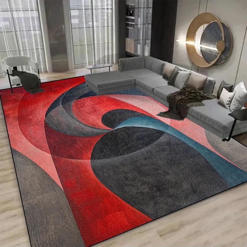 Moderní geometrický vzor Umělecký koberec do obývacího pokoje Abstraktní design Vnitřní koberec Stylová podložka na podlahu do obývacího pokoje Domácí dekorace