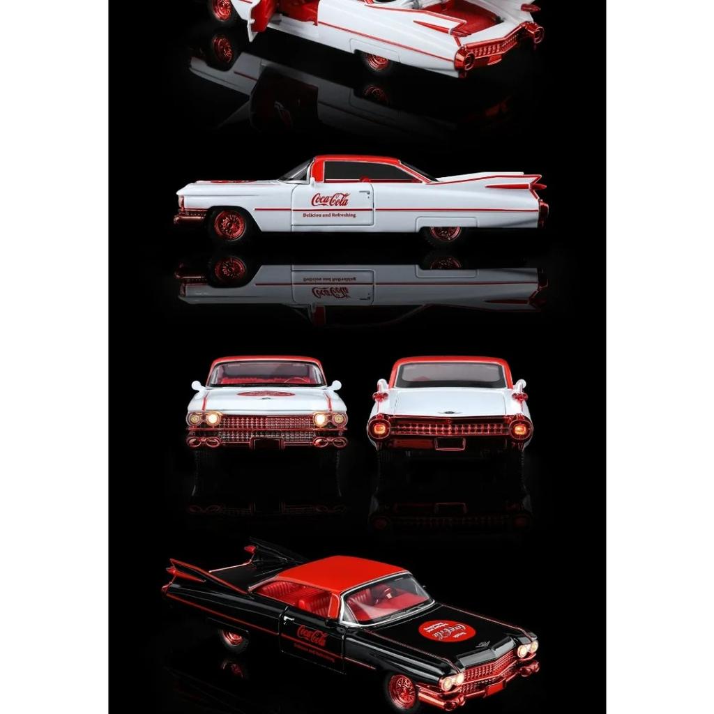 Simulation 1/32 1961 Cadillacs Series 62 Convertible Alloy Car Model Sound Light Children Metal Toy Vehicle Miniature Voiture