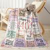 40th Birthday Celebration Blanket Warmthful Decor Great for Bed Seaside Office Chair Four Seasons Universal Playful Design
