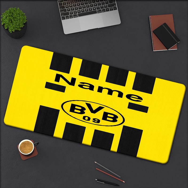 Custom Name Borussia Dortmund Theme Mouse Pad Non Slip Rubber Base Multifunctional Office Home Decor Perfect For Workspace Personalization