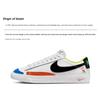 Nike Blazer Low 77 GS White Multi Kids Sneakers Black Signal-Blue DV1747-101