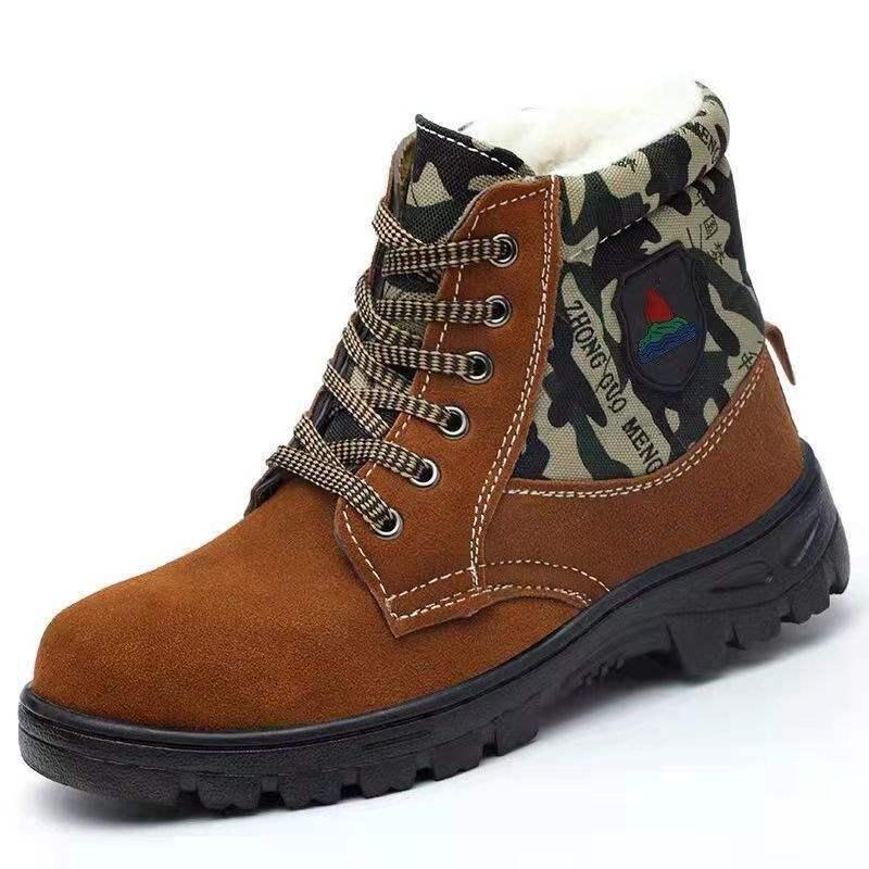 Зимние рабочие ботинки с металлическим подноском легкие противоударные для мужчин и женщин - на бархатной подкладке устойчивые к проколам с защитой от запаха 3520₽