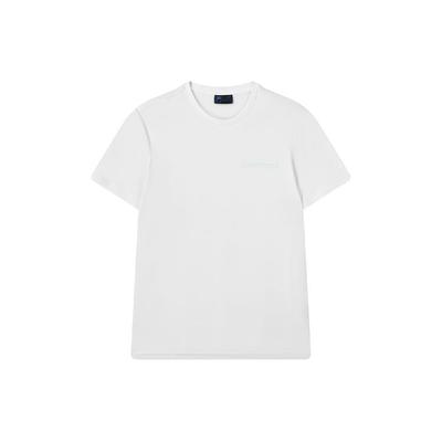 Casual Round Neck Short Sleeve T-Shirt Men Tops White F11M122144F-WT