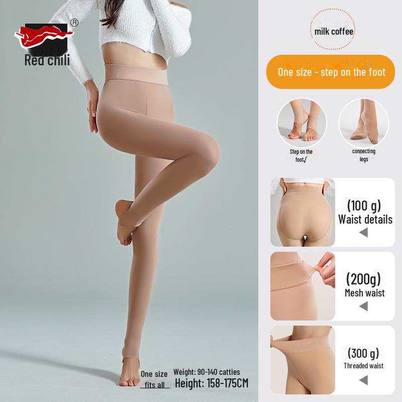 

Теплые бархатные леггинсы Red Pepper со средней посадкой и светочувствительными колготками для женщин — идеальный вариант для осени и зимы. 200g Thin Fleece 10~20℃