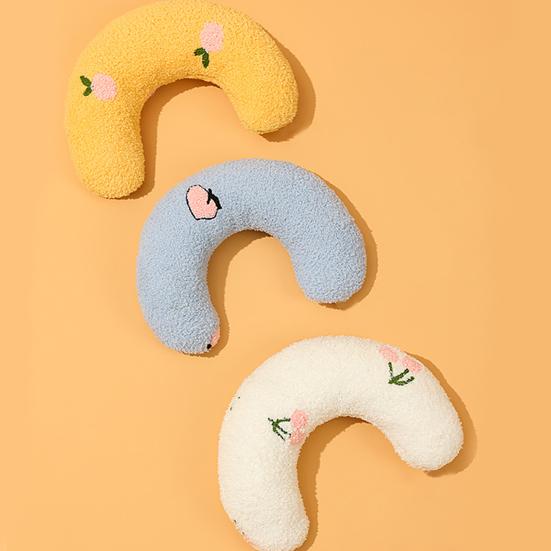 U-Shaped Cat Pillow for Cervical Support Small Soft Plush Sleeping Pad for Kittens Cats Comfortable Cushion for Deep Sleep & Anxiety Relief