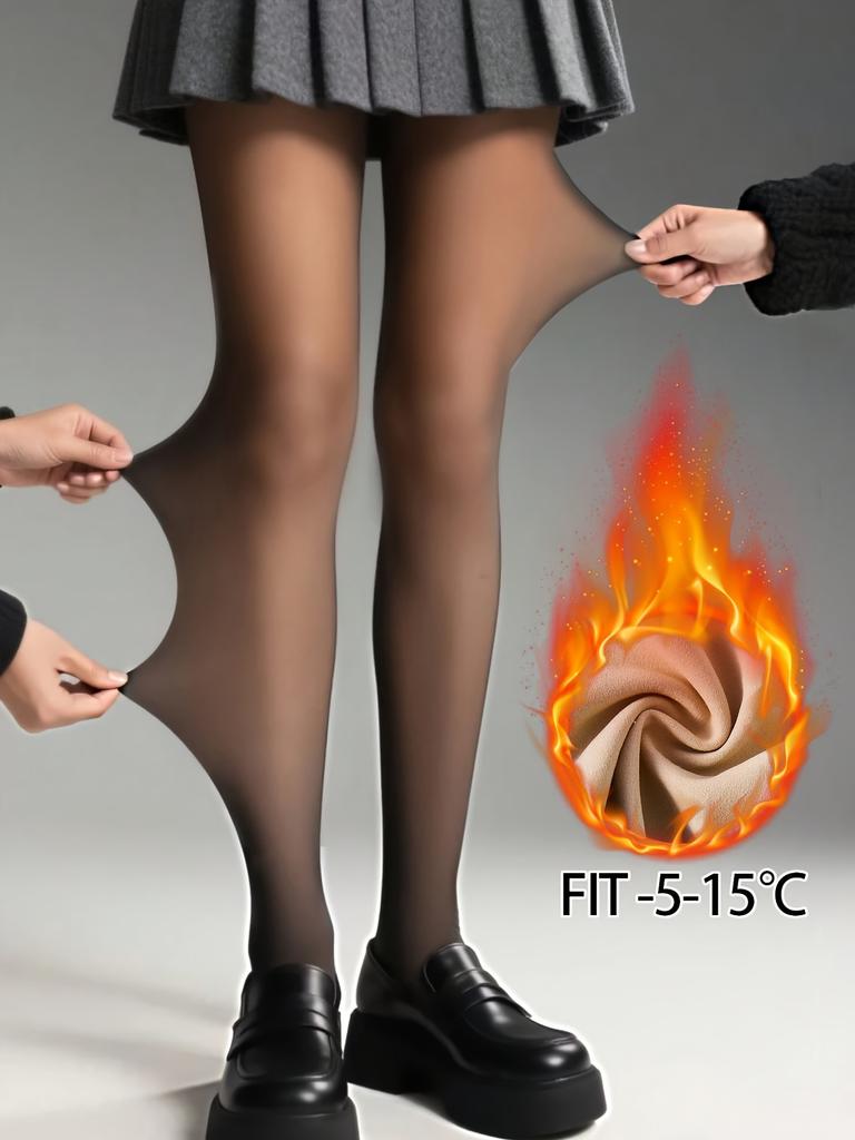 Women'S High-Waisted Semi-Sheer Thermal Leggings Perfect for Layering, All-Season Wear, High Waisted Leggings
