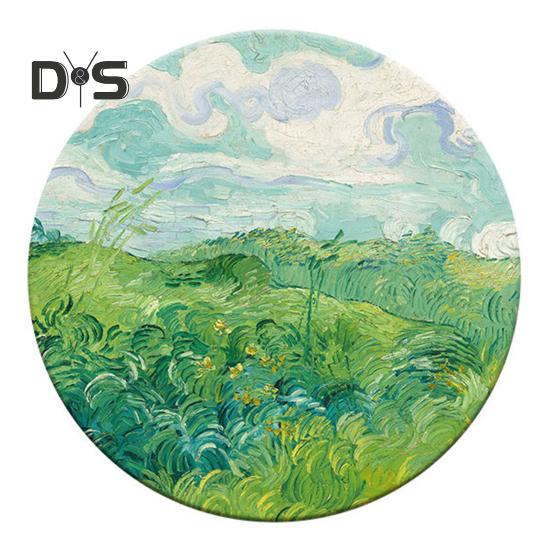 

Раковина из диатомовой грязи, впитывающая подставка под стакан, противоскользящая, изолирующая, нескользящая, многоцелевая, впитывающая воду, не допускающая ожогов, декоративная чашка с цветочным принтом F