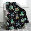 Cactus Flower Summer Flannel Throw Blanket, Colorful Lightweight Flannel Cozy Warm Suit for Couch Gift for Cactus Plant Lover