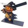 Dark Theme Table Organizer Halloween Wooden Napkin Holder, Ghost Pumpkin Skeleton Cat Bat Tissue Dispenser, Waterproof Gothic Room Decor Tabletop for