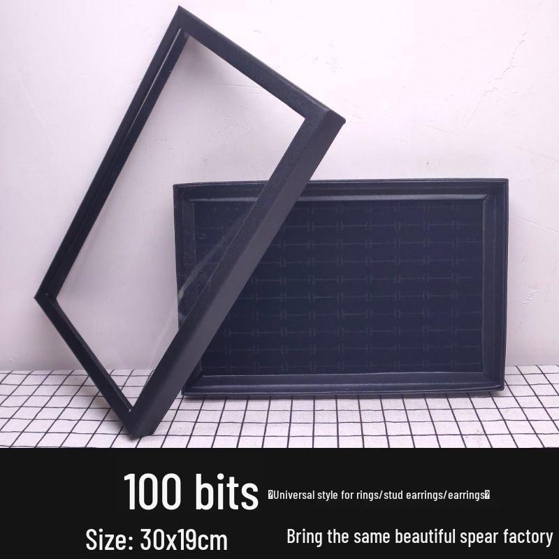 Ring and Earring Display Holder with Lid and Stand Tray