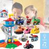 Back Pull Watchtower Vehicle Children Puzzle Toy Set Lookout Electric