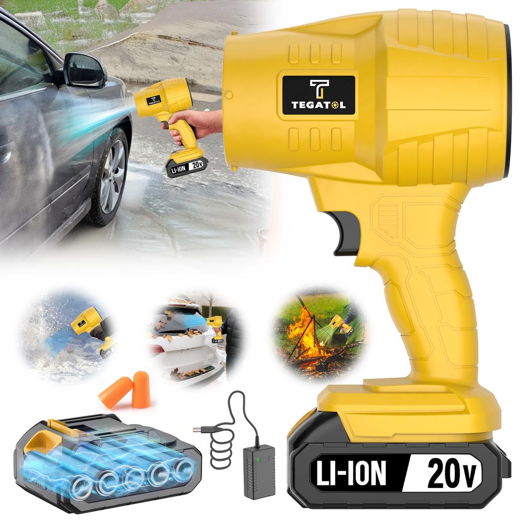 Cordless Electric Blower 20 000 RPM Battery Powered Leaf Dust Cleaner Hair Dryer Style